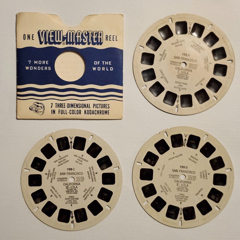 VINTAGE View Master San Francisco Slides x 3 1954